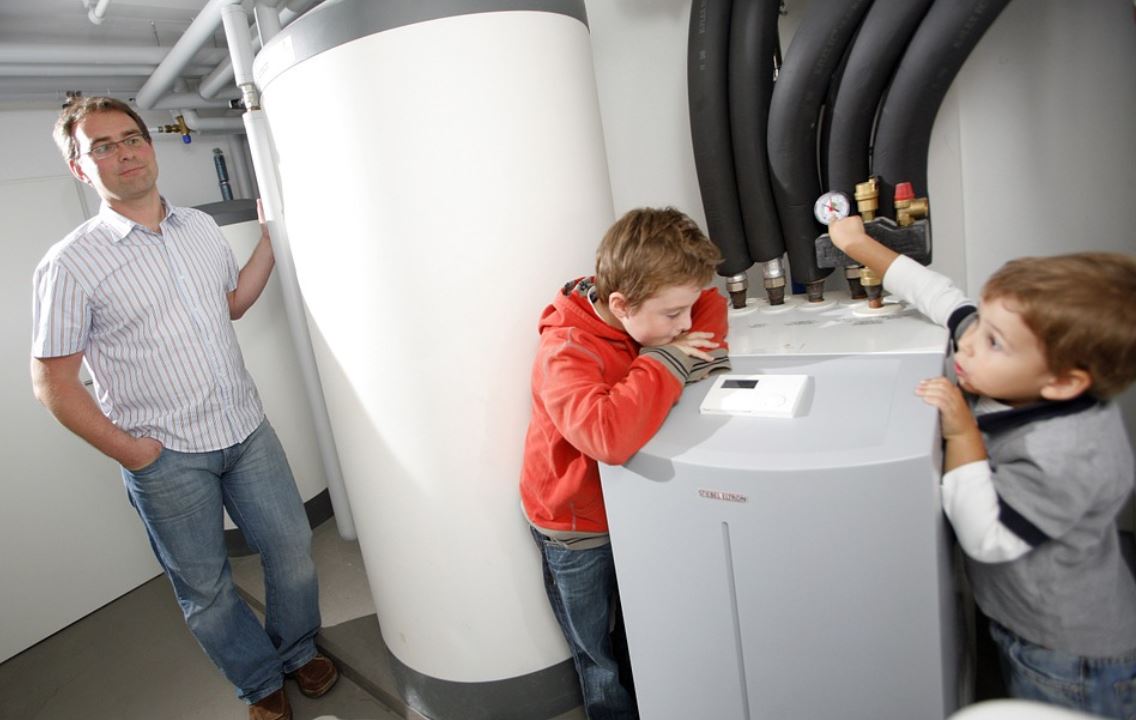 čerpadlo v interiéru